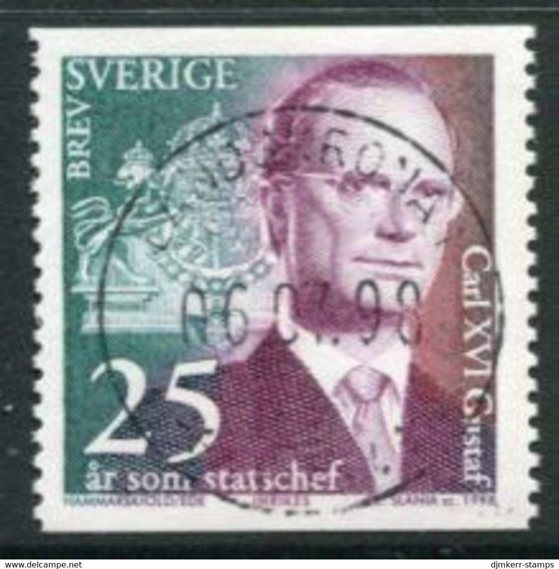 SWEDEN 1998 25th Anniversary Of Reign Used    Michel 2063 - Used Stamps