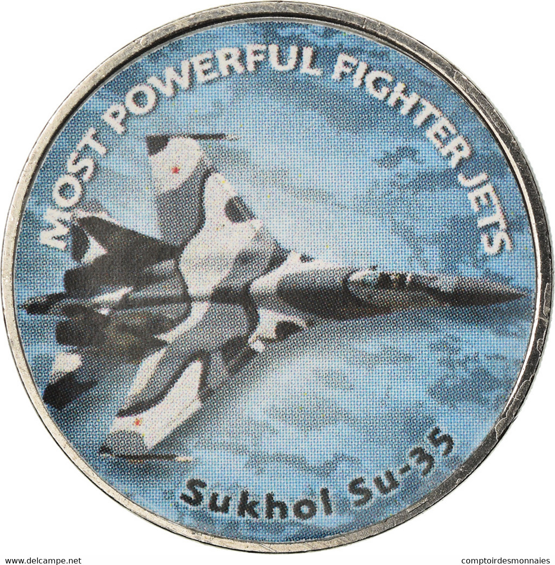 Monnaie, Zimbabwe, Shilling, 2018, Fighter Jet - Sukhol, SPL, Nickel Plated - Simbabwe