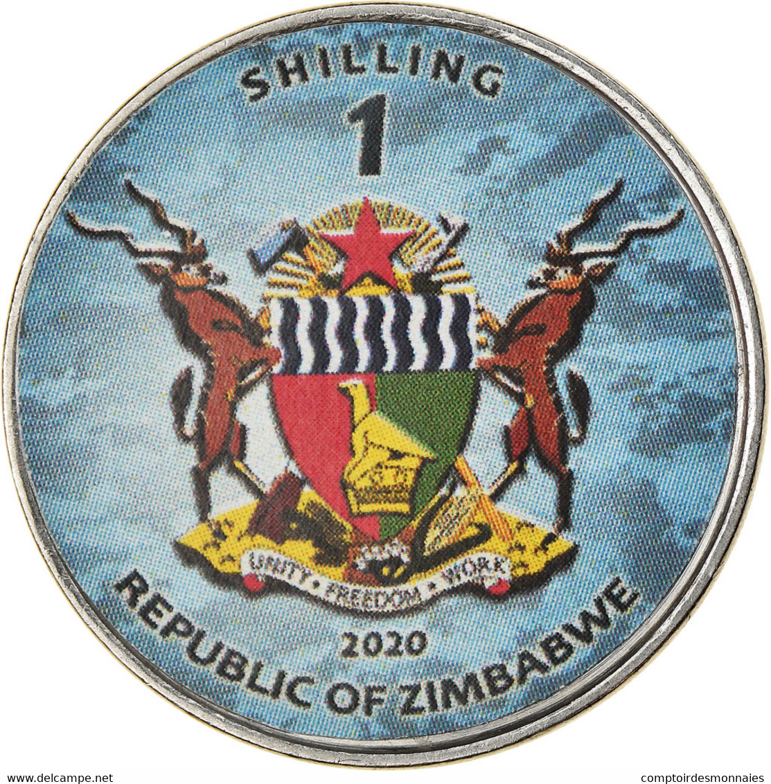 Monnaie, Zimbabwe, Shilling, 2020, Avions - KC-10 Extender, SPL, Nickel Plated - Zimbabwe