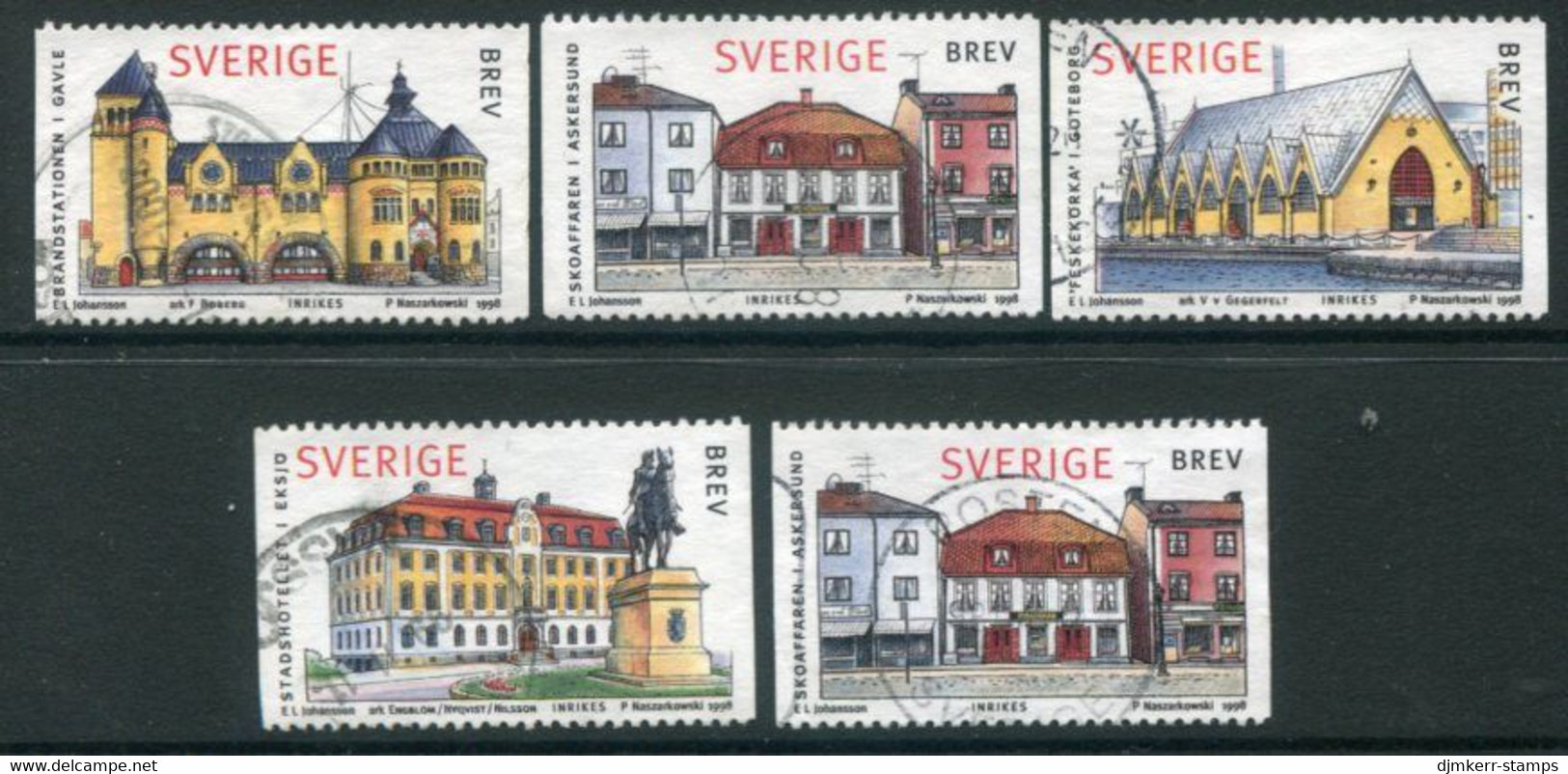 SWEDEN 1998 Classical Architecture Used.   Michel 2043-47 - Usados