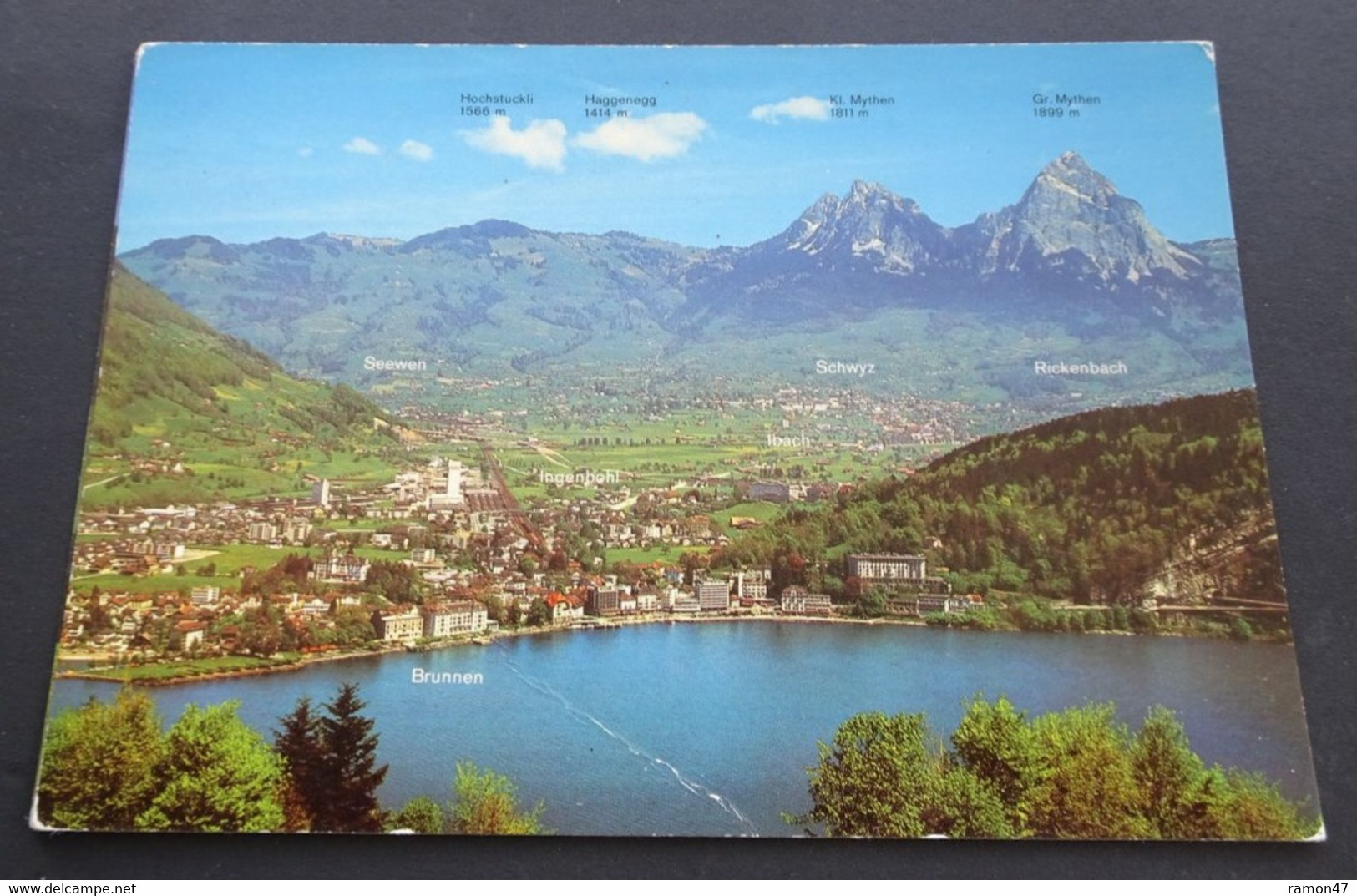 Blick Von Seelisberg/Treib Auf Brunnen, Ingenbohl, Schwyz Und Mythen - Ingenbohl