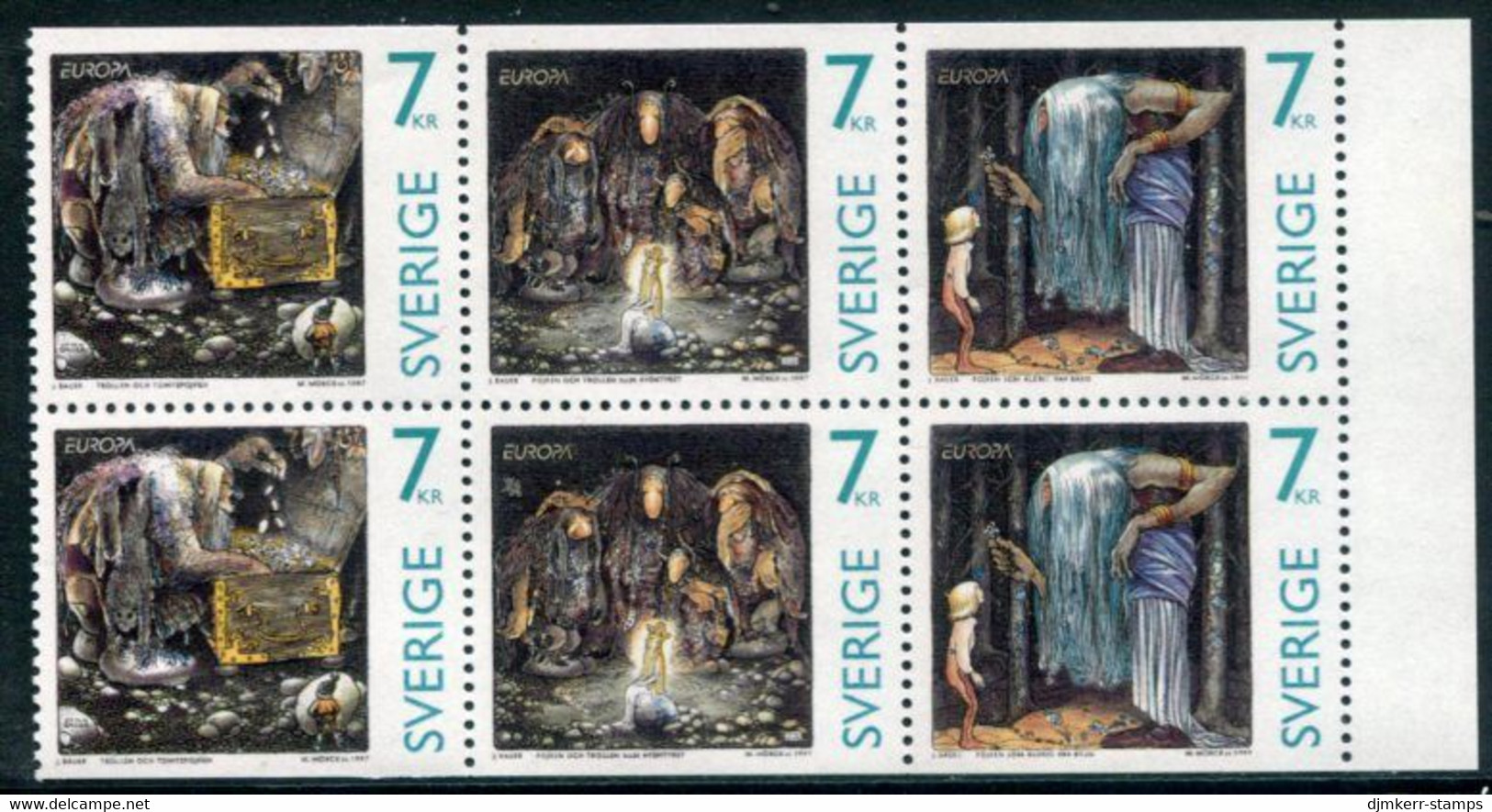 SWEDEN 1997 Europa: Sagas And Legends MNH / **   Michel 2001-03 - Neufs