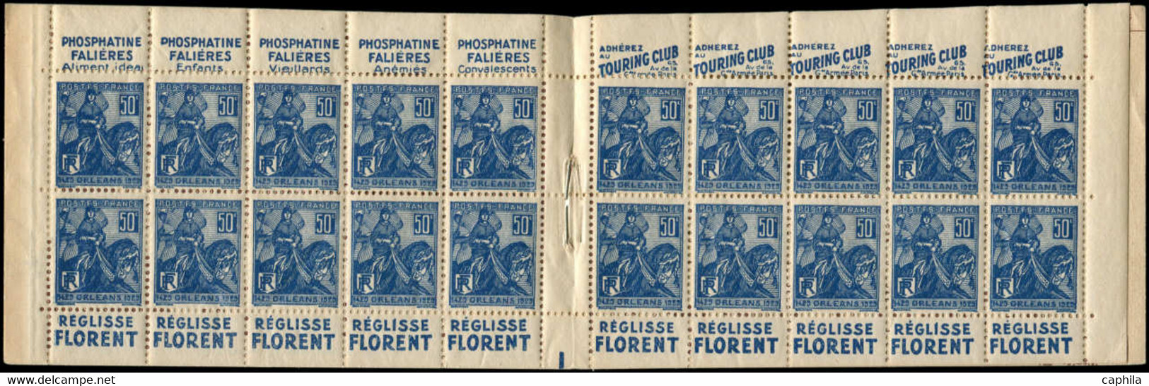 FRANCE Carnets ** - 257-C8 (S. 164.O): Falières-Touring-Florent-Florent, Lux Radio, Bronches (un Ex. Légère Adhérence De - Altri & Non Classificati