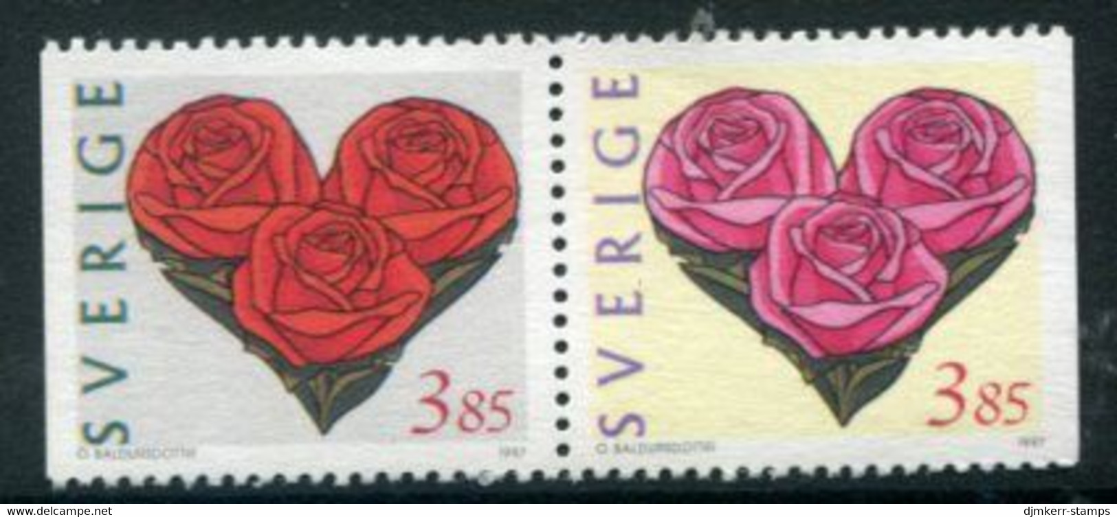 SWEDEN 1997 Valentines Day MNH / **   Michel 1982-83 - Unused Stamps