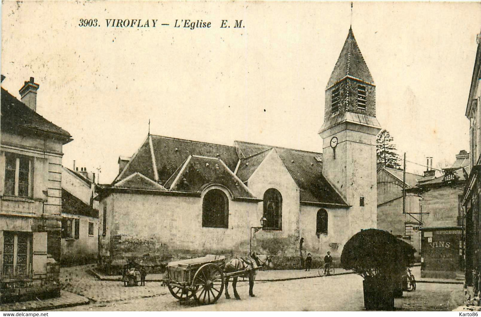 Viroflay * Place Et L'église * Attelage * épicerie - Viroflay