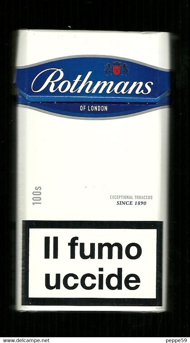 Tabacco Pacchetto Di Sigarette Italia - Rothmans 100s  Da 20 Pezzi Tipo 2 - Vuoto - Etuis à Cigarettes Vides