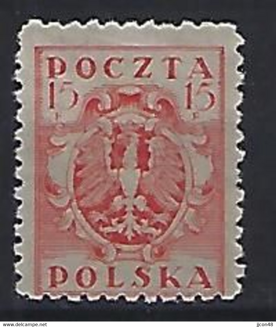 Poland 1919-20  Provisional Government  15f (*) MM Mi.104 - Ungebraucht