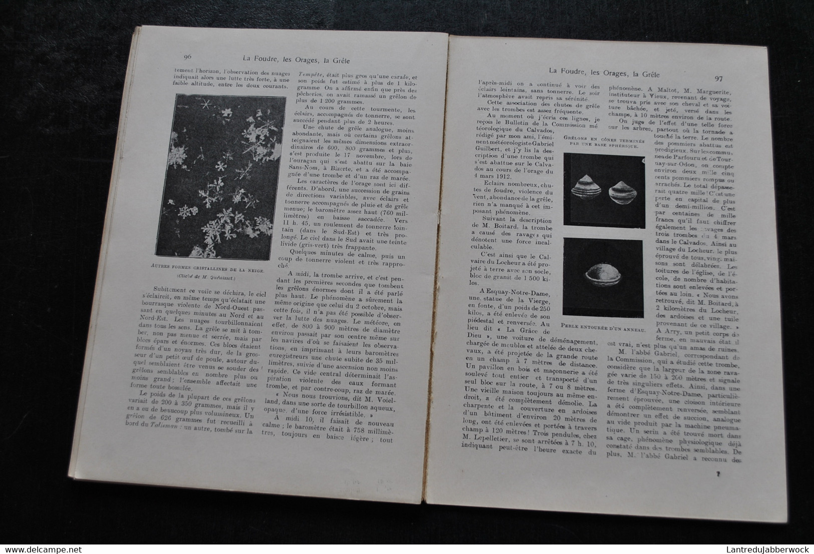 L'Abbé Th. MOREUX La Foudre Les Orages La Grêle Edition Illustrée Fayard Sd Paratonnerre Feux De Saint Elme Observatoire - 1901-1940