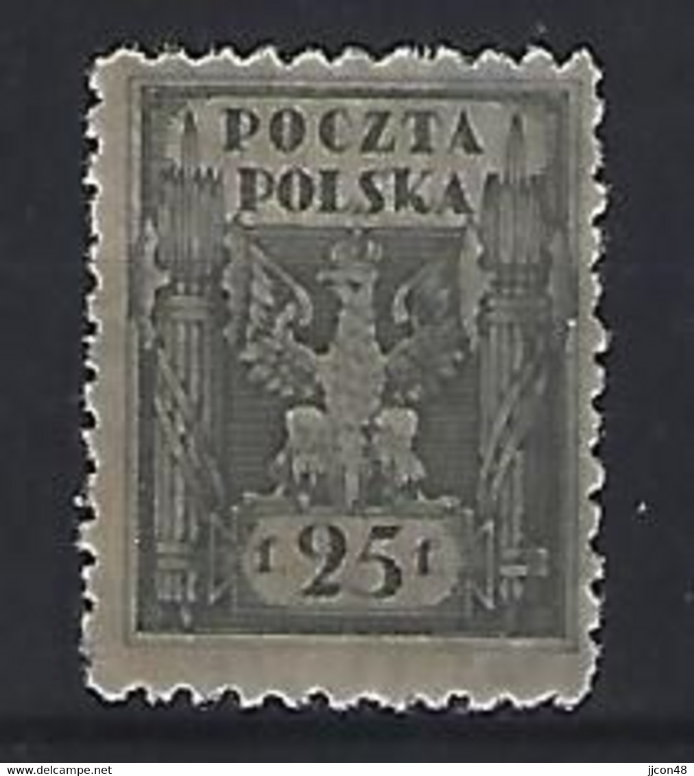 Poland 1919-20  Provisional Government  25f (**) MNH  Mi.106 - Unused Stamps