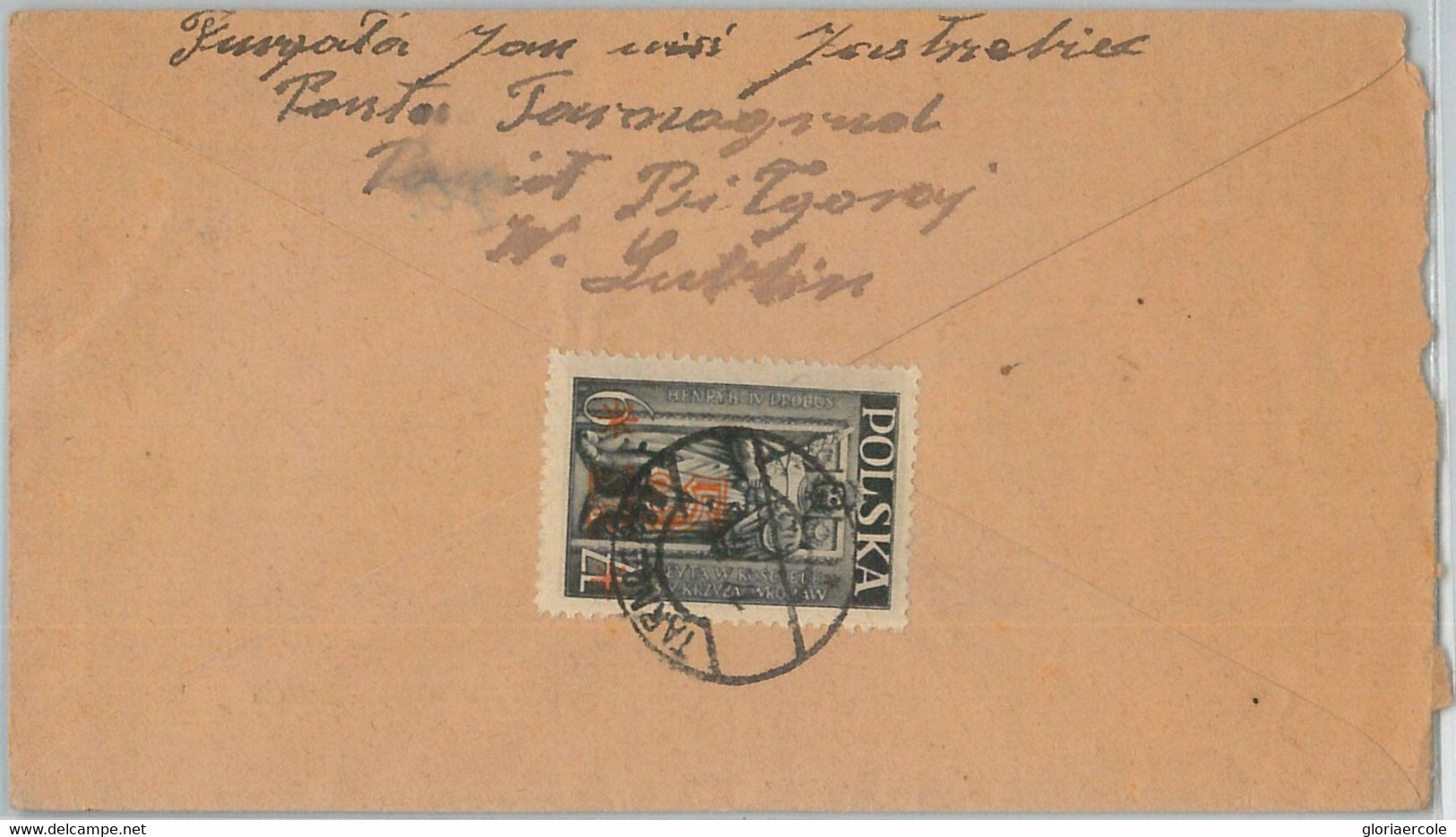 75346 - POLAND - Postal History: IMPERF STAMP On Airmail COVER To ARGENTINA 1947 - Ohne Zuordnung