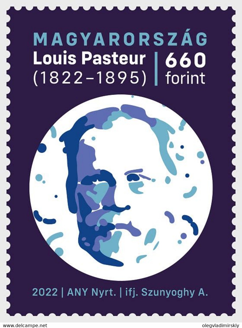 Hungary 2022 Louis Pasteur Was Born 200 Years Ago Stamp Mint - Ungebraucht