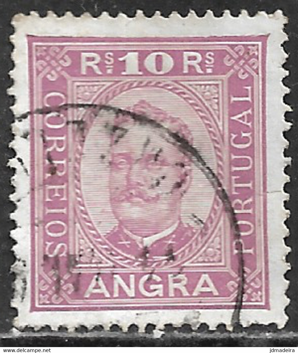 Angra – 1892 King Carlos 10 Réis Used Stamp - Angra