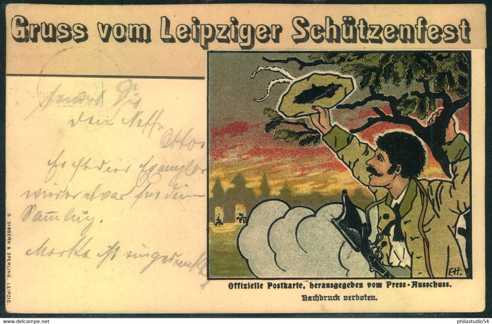 1899, Privatganzsache  (PP 9) "Gruss Vom Leipziger Schützenfesrt, Gelaufen - Otros & Sin Clasificación