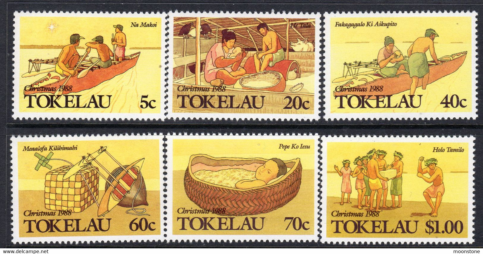 Tokelau 1988 Christmas Set Of 6, MNH, SG 165/70 (BP2) - Tokelau