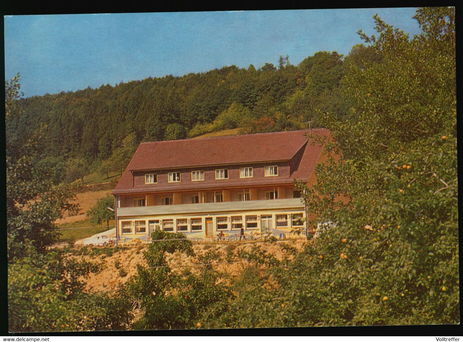 Orig. AK 70er Jahre, Kirschhausen Heppenheim Odenwald, Hotel Pension Haus Lulay, Ortspartie - Heppenheim