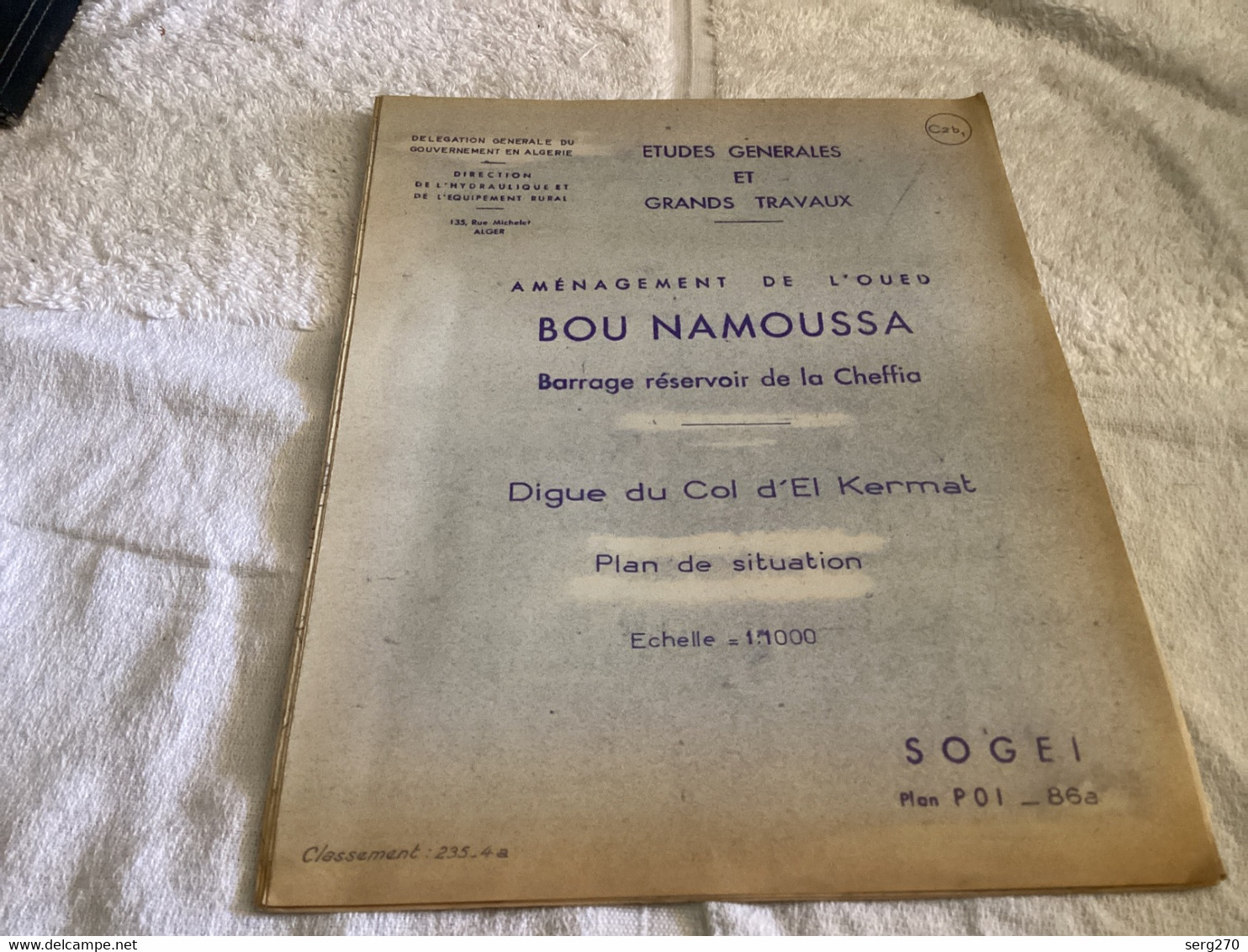 Barrage à Réservoir De L Oued Bou Namoussa Direction équipement Rurale Hydraulique 1958 - Opere Pubbliche