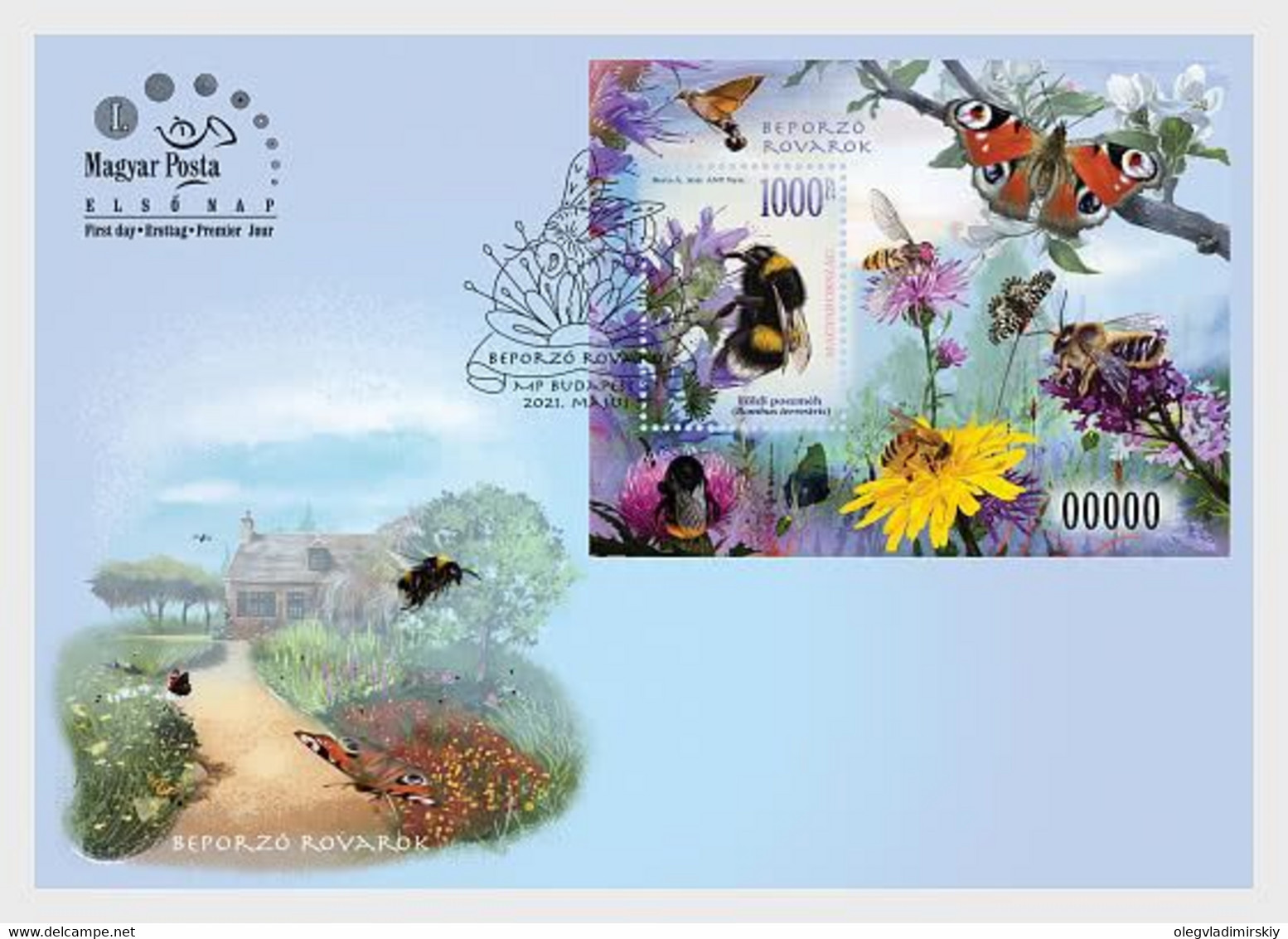 Hungary 2021 Pollinating Insects FDC - Gebraucht