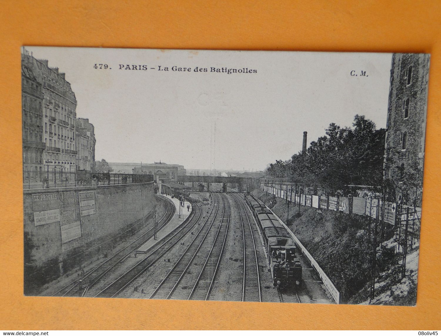 PARIS -- La Gare Des Batignolles - Convoi Et Locomotive En 1er Plan - Bahnhöfe Mit Zügen