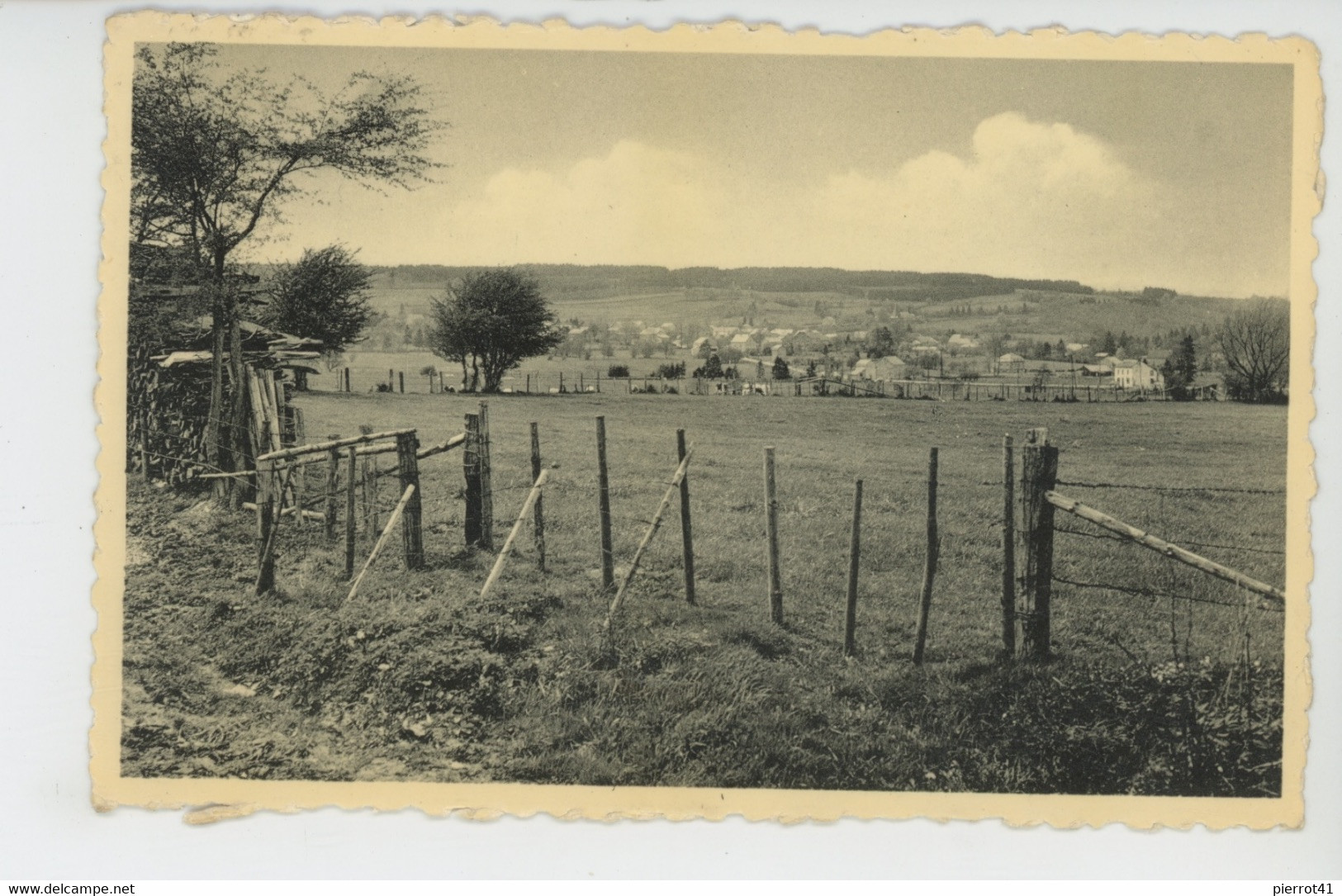 BELGIQUE - MANHAY - Panorama GRANDMENIL - Carte PUB De La BOUCHERIE CHARCUTERIE J. HENROTTIN - Manhay