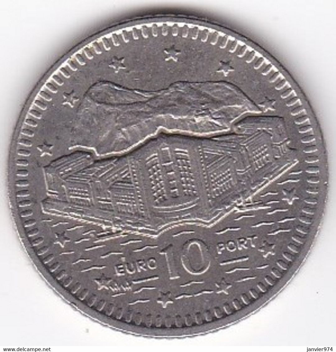 Gibraltar 10 Pence 1993 AA, Elizabeth II, En Cupronickel , KM# 112 - Gibraltar