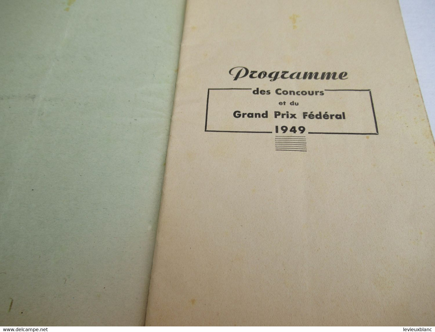 Fédération Sportive De France/Concours De Musique & Grand Prix Fédéral /Réglement Des Concours/1949      PROG314 - Programma's
