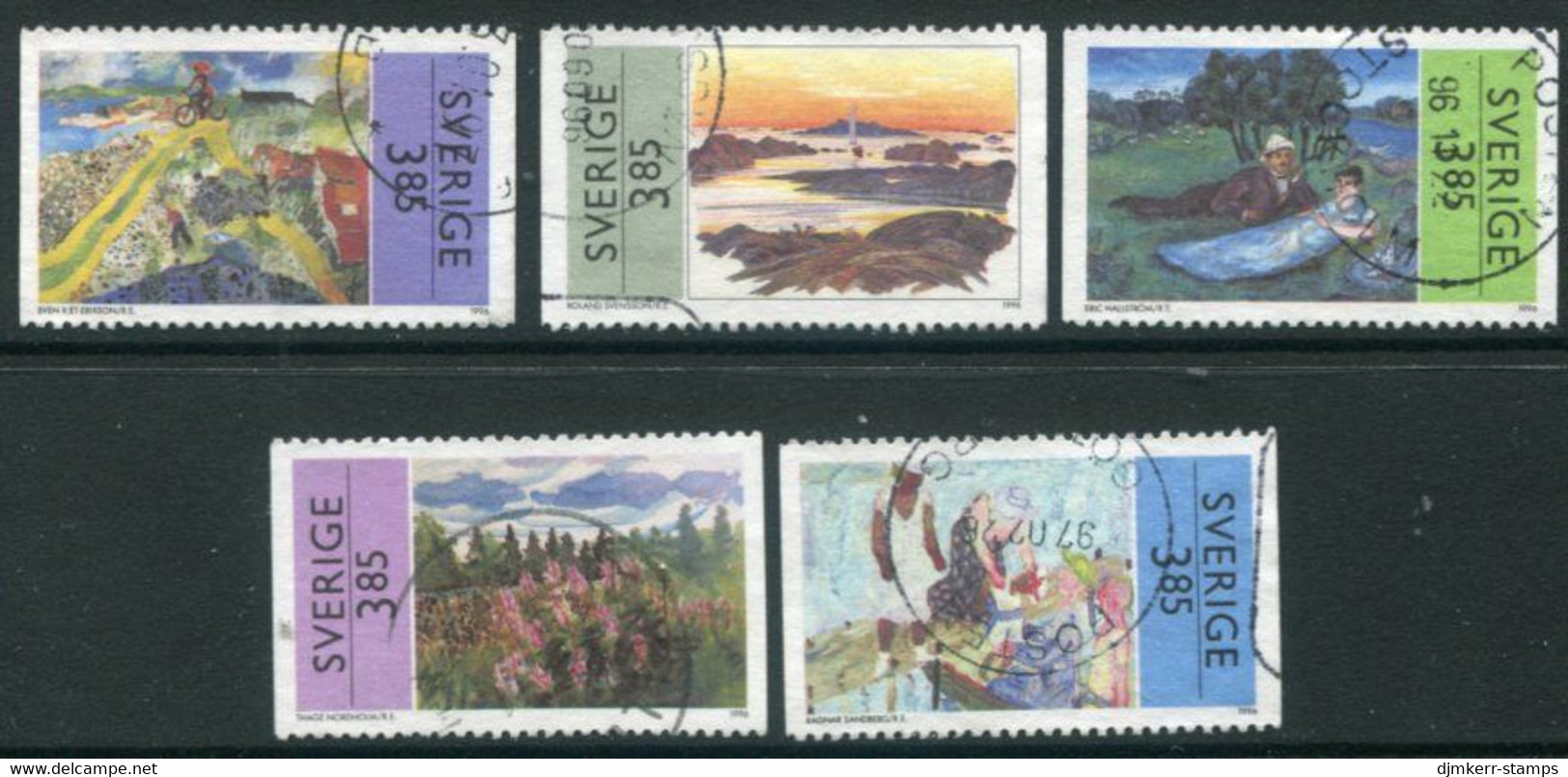 SWEDEN 1996 Paintings: Summer Used  Michel 1945-49 - Usados
