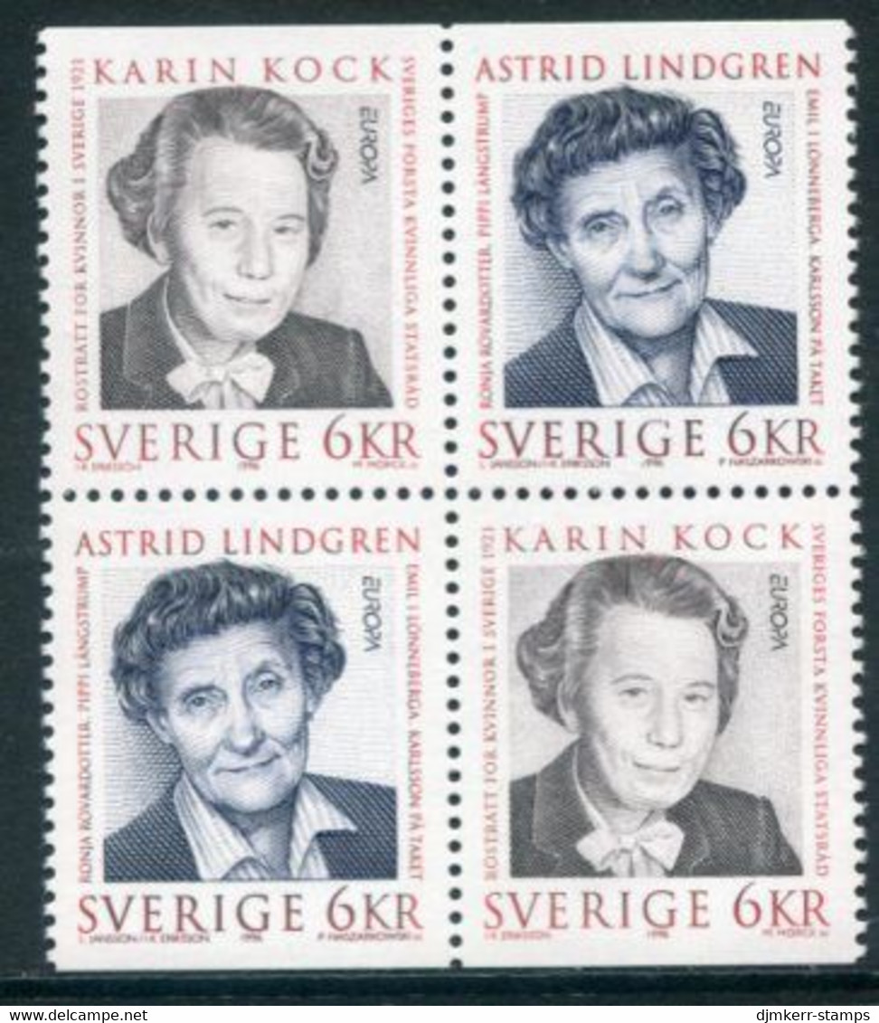 SWEDEN 1996 Europa: Famous Women MNH / **  Michel 1943-44 - Unused Stamps