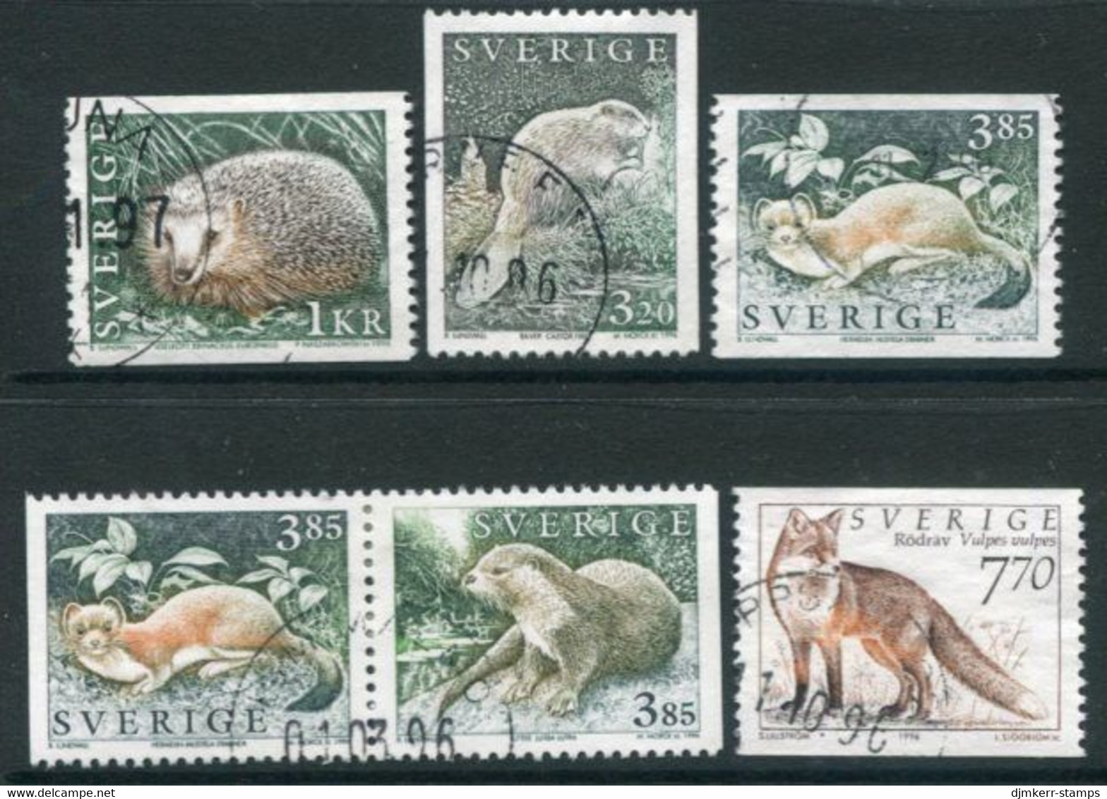 SWEDEN 1996 Wild Mammals Used  Michel 1925-29 - Gebraucht