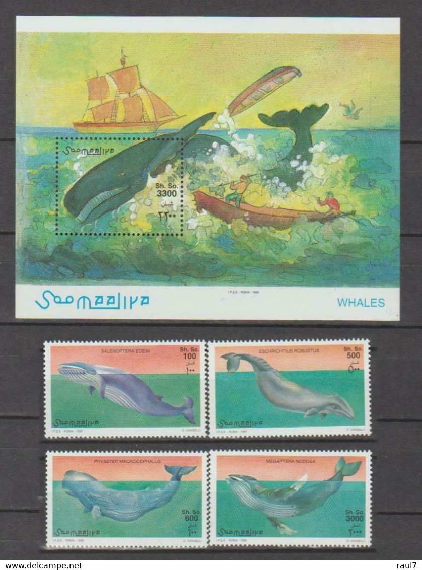 Somalie 1999 - Baleines - 4 Val + BF Neufs // Mnh // €30.00 - Somalië (1960-...)