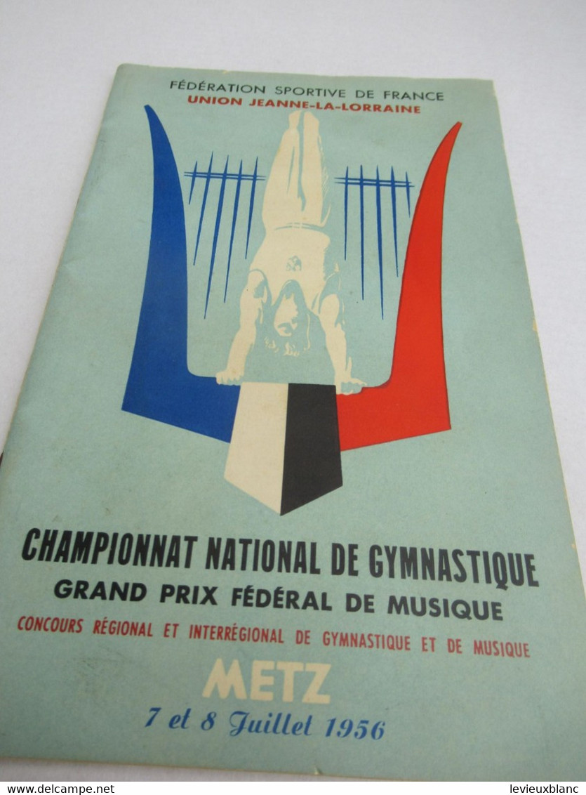 Fédération Sportive De France/Championnat  National De Gymnastique/Grand Prix Fédéral De Musique/METZ/1956      PROG316 - Programma's