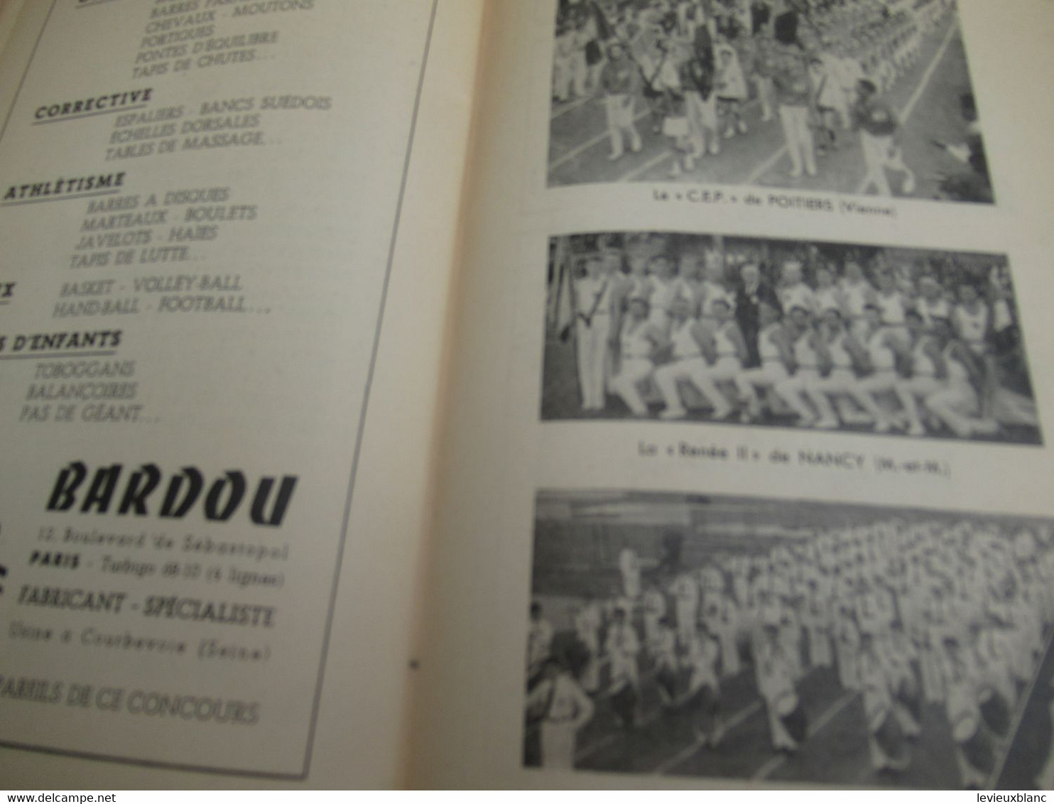 Fédération Sportive de France/Championnat  National de Gymnastique/Grand Prix Fédéral de Musique/METZ/1956      PROG316