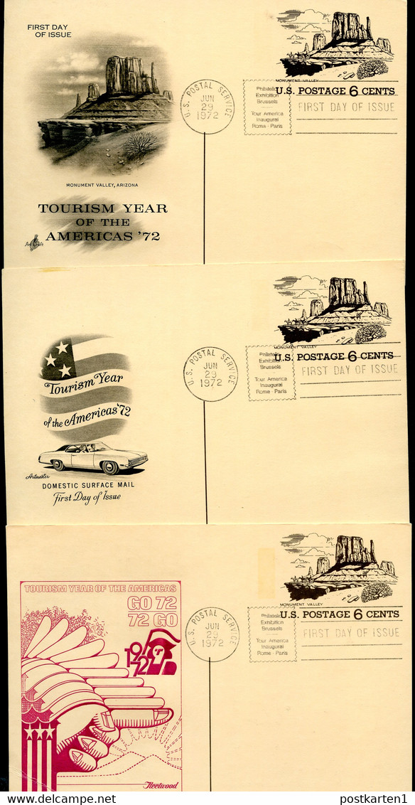 UX62 UPSS S80B 6 Diff. Postal Cards FDC BRUSSELS 1972 Cat. $42.00+ - 1961-80