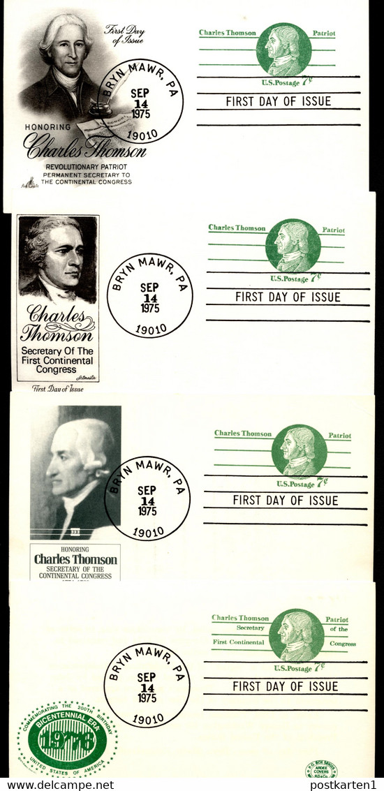 UX68 UPSS S85 4 Postal Cards FDC 1975 - 1961-80