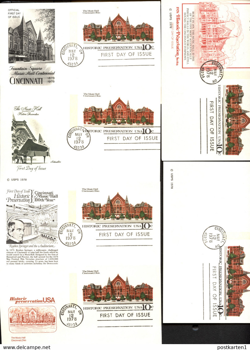 UX73 UPSS S90 6 Different Postal Cards FDC 1978 - 1961-80