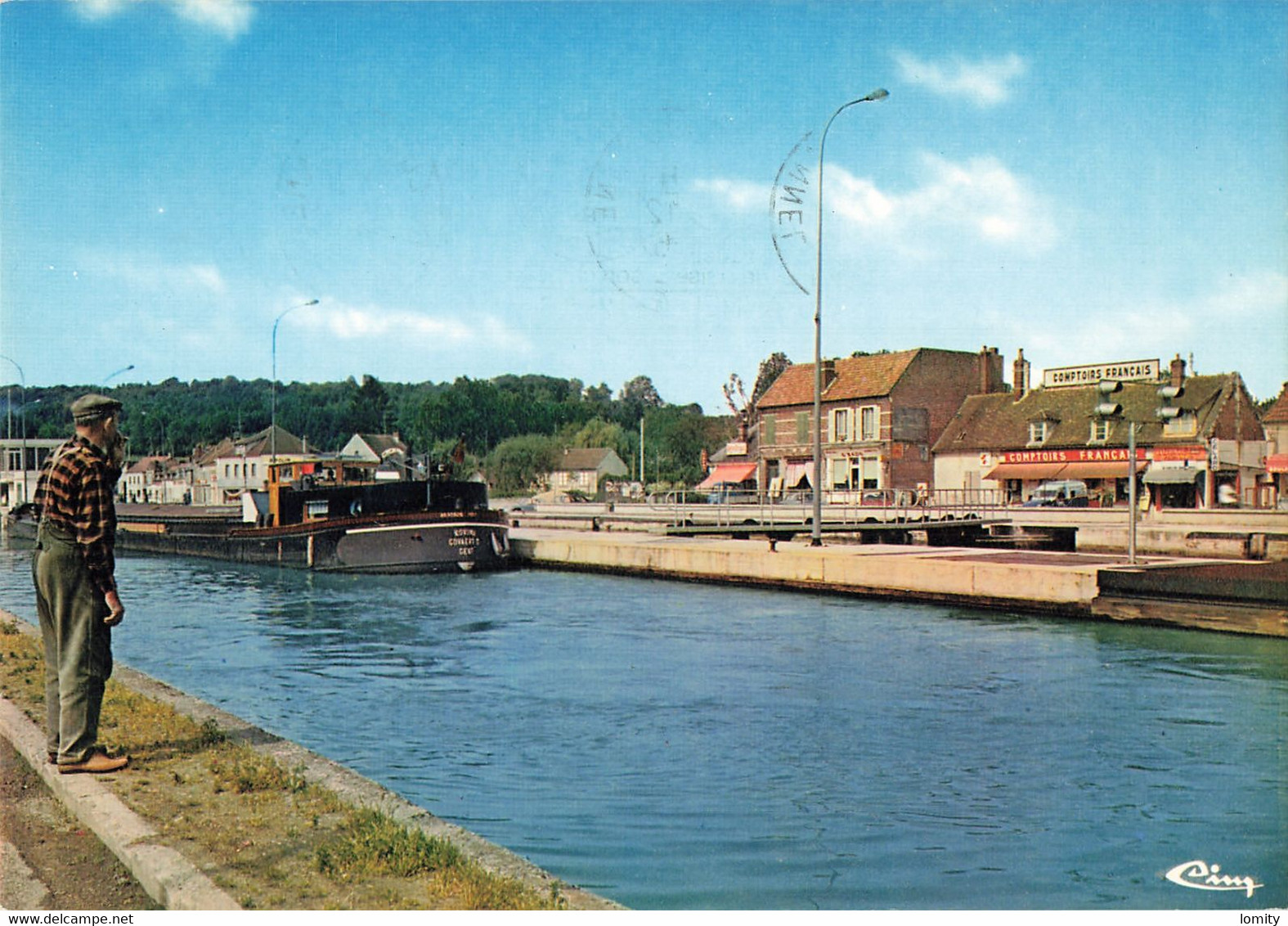 60 Longueil Annel écluse De Janville Bateau Péniche CPM - Longueil Annel