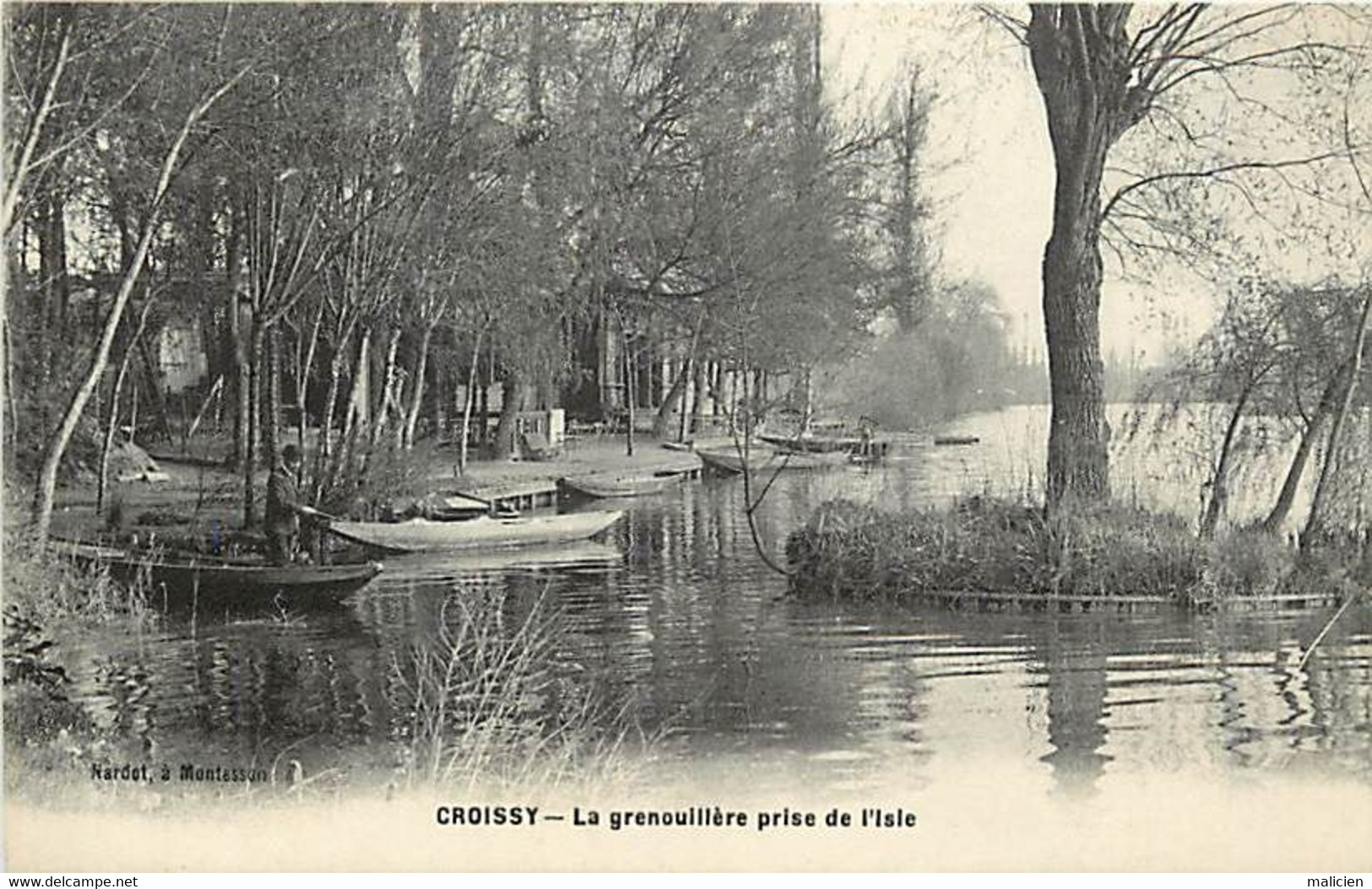 - Yvelines - Ref-B852- Croissy Sur Seine - La Grenouillère Prise De L Isle - Barques - - Croissy-sur-Seine