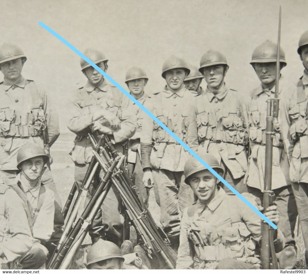 Photo ABL Infanterie Fantassin Fusil Baïonnette Circa 1920-5 Fusil Mauser Armée Belge Belgische Leger - Guerra, Militari