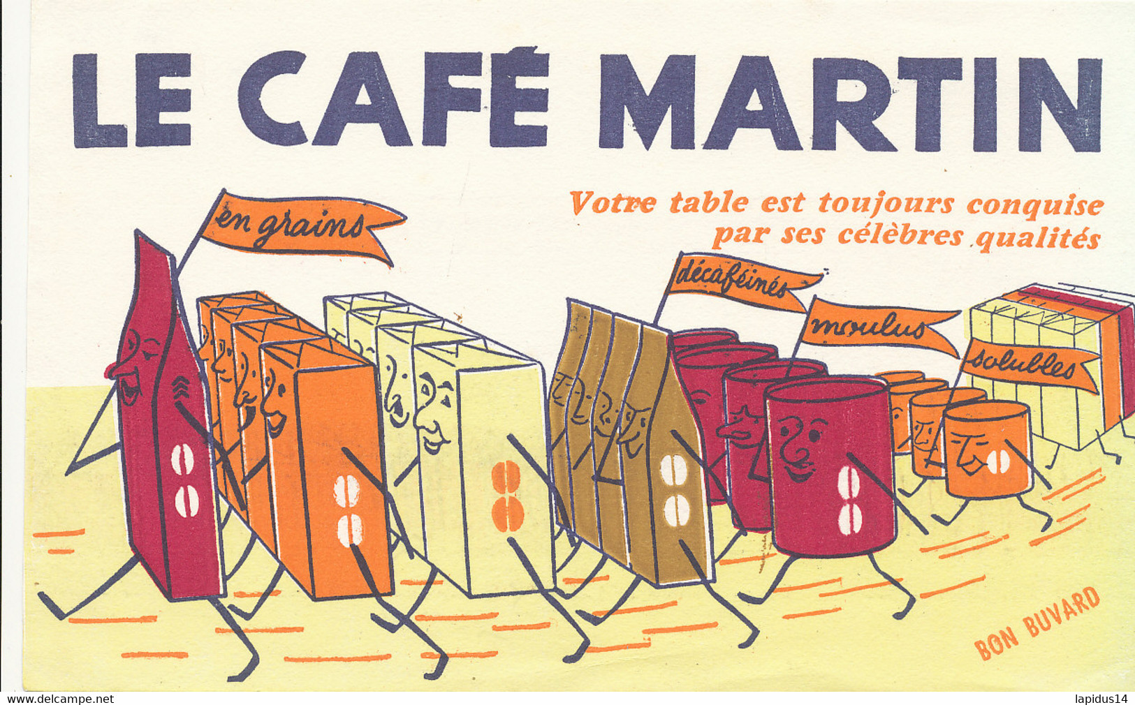 BU 2530  /   BUVARD -  LE   CAFE MARTIN    (21,00 Cm X 13,00 Cm) - Café & Thé