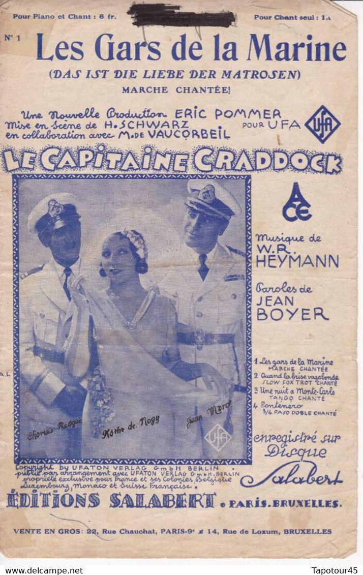 Les Gas De La Marine 	Avec La Participation De :	Eric Pommer  13/6/22	Partition Musicale  > - Gesang (solo)