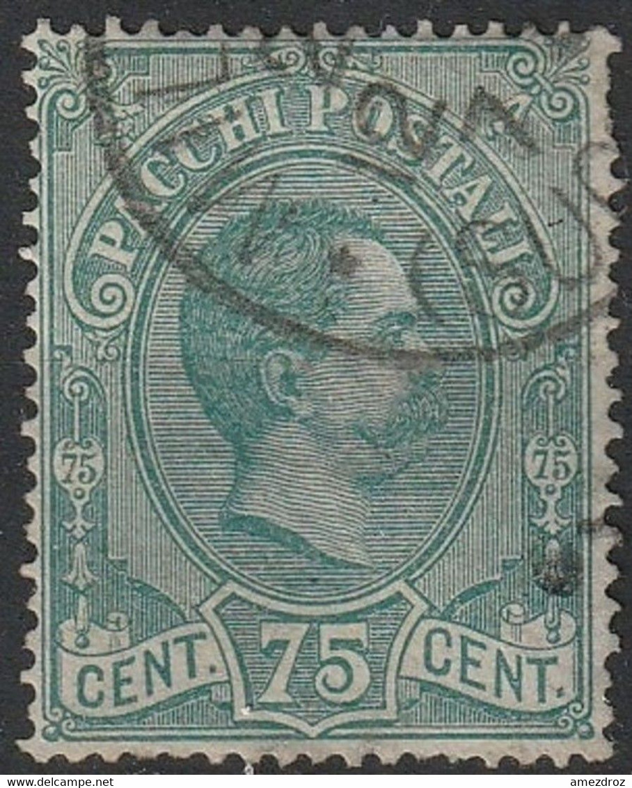 Italie Colis Postaux 1884-1886 N° 4 Roi Humbert I (1878-1900) (H10)  Dents Courtes En Haut à Droite - Colis-postaux