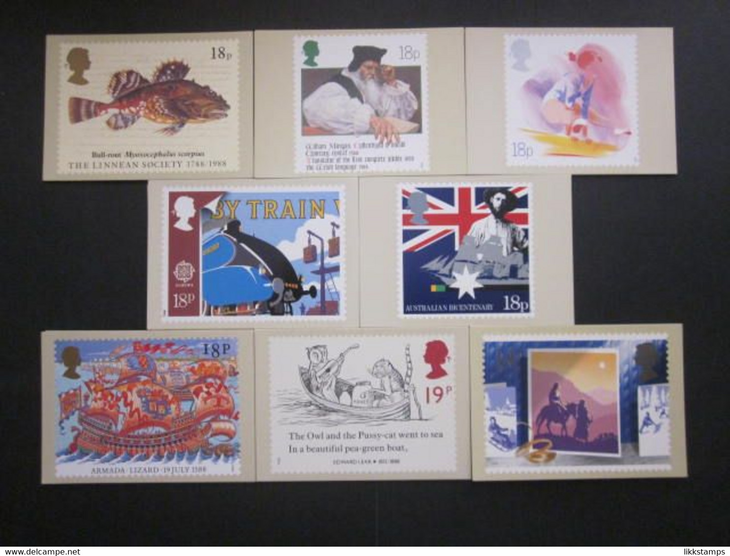 1988 THE COMPLETE YEAR SET OF P.H.Q. CARDS UNUSED. ISSUE Nos. 99 To 106 (B) #01493 - Tarjetas PHQ