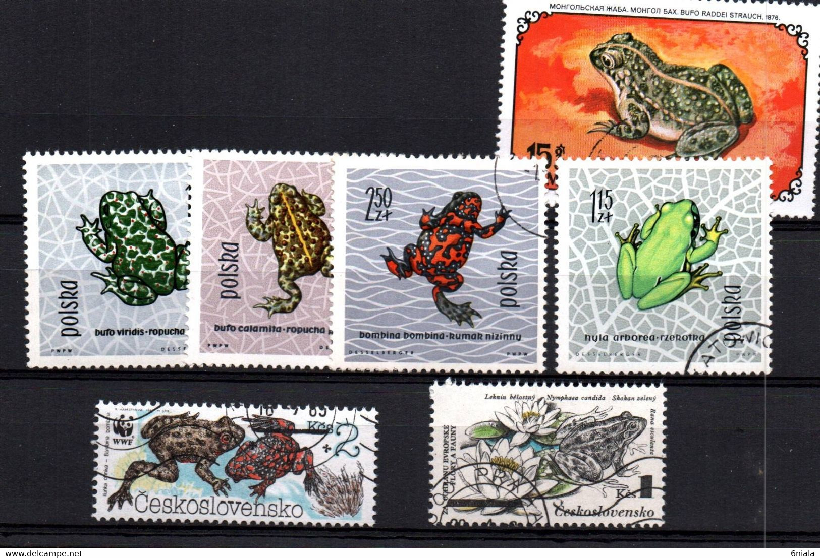 7630 Lot De  TIMBRES   GRENOUILLES  BATRACIENS  Divers - Grenouilles