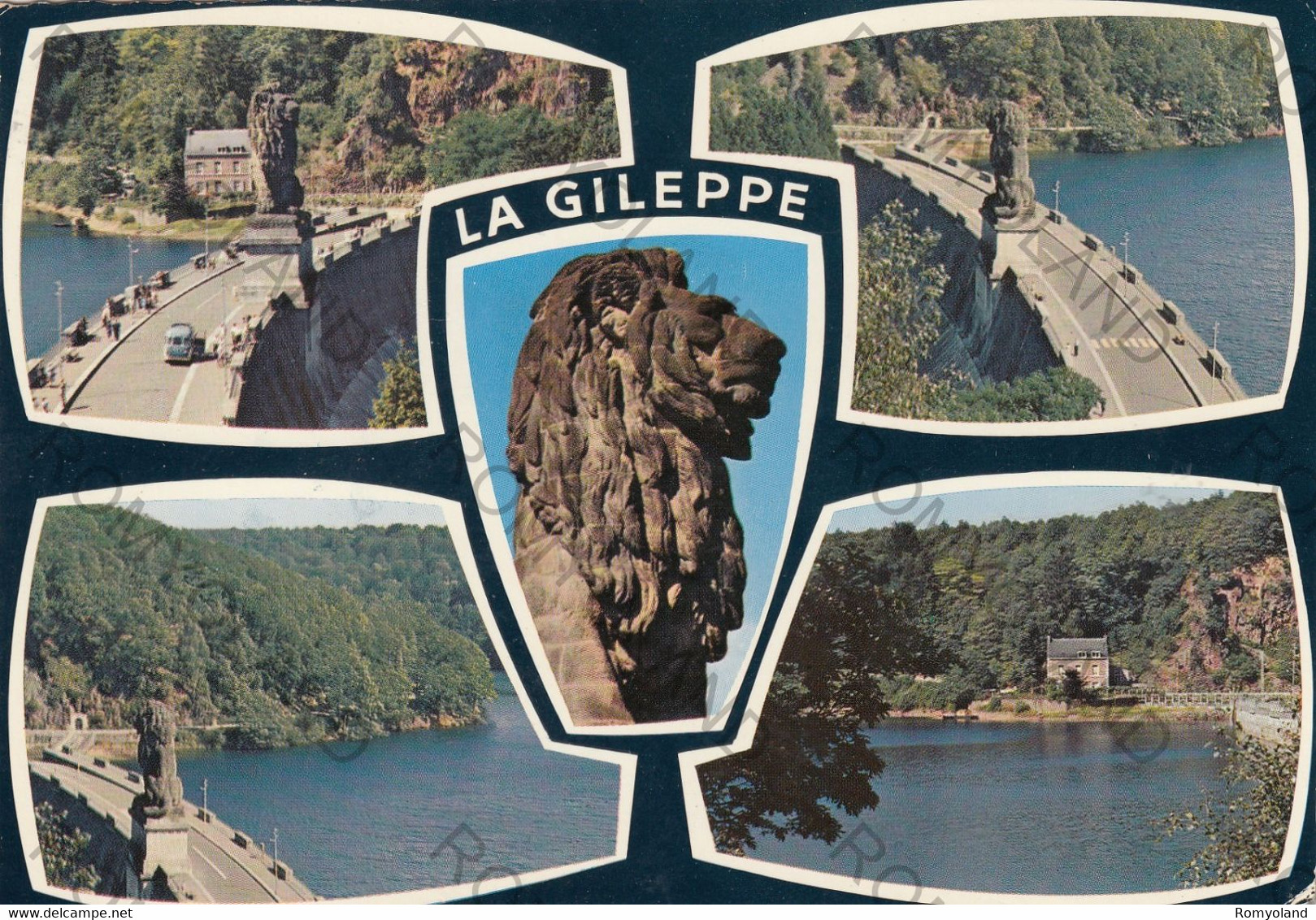 CARTOLINA  UN BONJOUR DU BARRAGE DE LA GILEPPE,LIEGE,BELGIO,VIAGGIATA 1971 - Gileppe (Stuwdam)