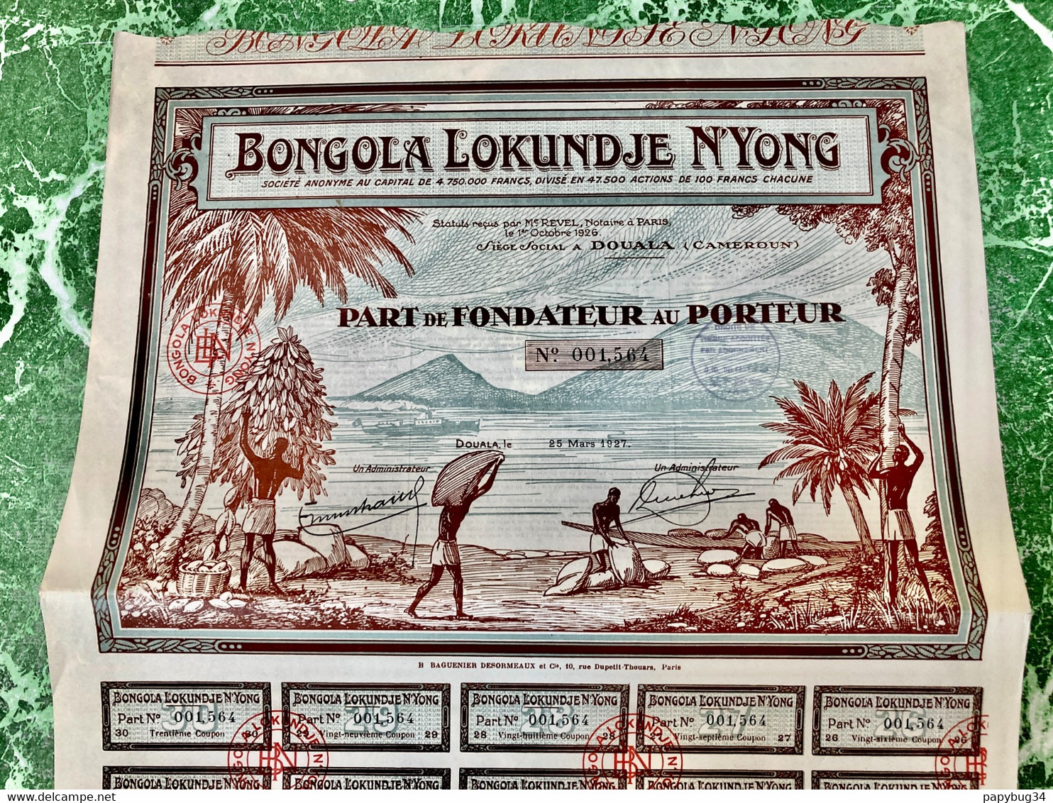 BONGOLA  LOKUNDJE  N' YONG -----------   Part  De  Fondateur - Africa