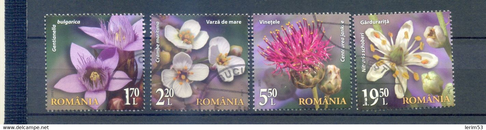 ROMANIA 2021 FLOWERS  USED - Used Stamps