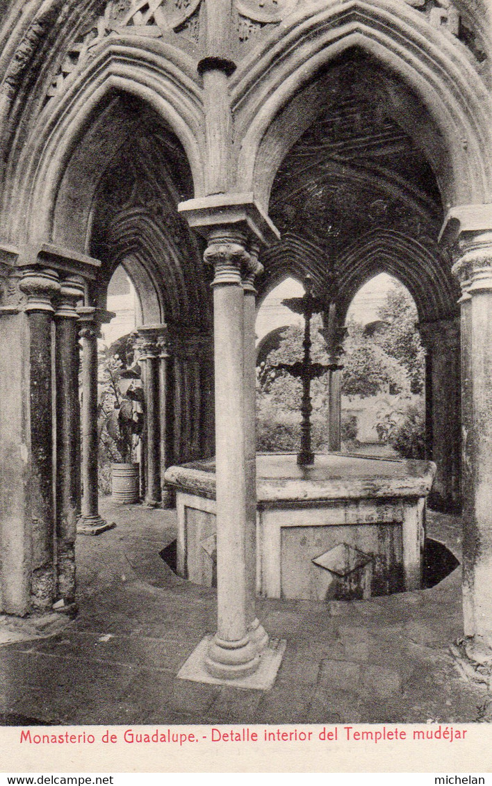 CPA    ESPAGNE---MONASTERIO DE GUADELUPE---DETALLE INTERIOR DEL TEMPLETE MUDEJAR - Cáceres