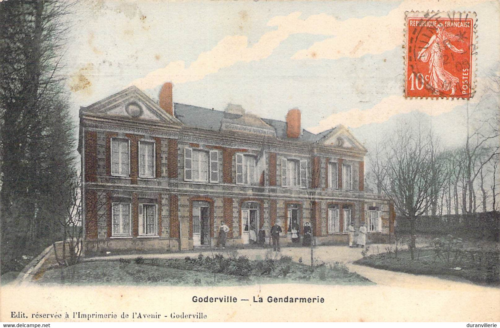 76 - GODERVILLE. La Gendarmerie. 1908 - Goderville