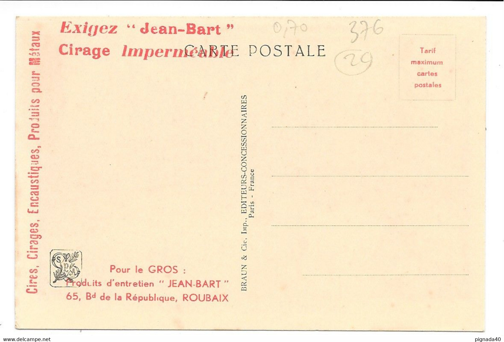 Cpa  Eléphant,  Verso Publicité "jean Bart" , Parc Zoologique, Belle Carte - Zebra's