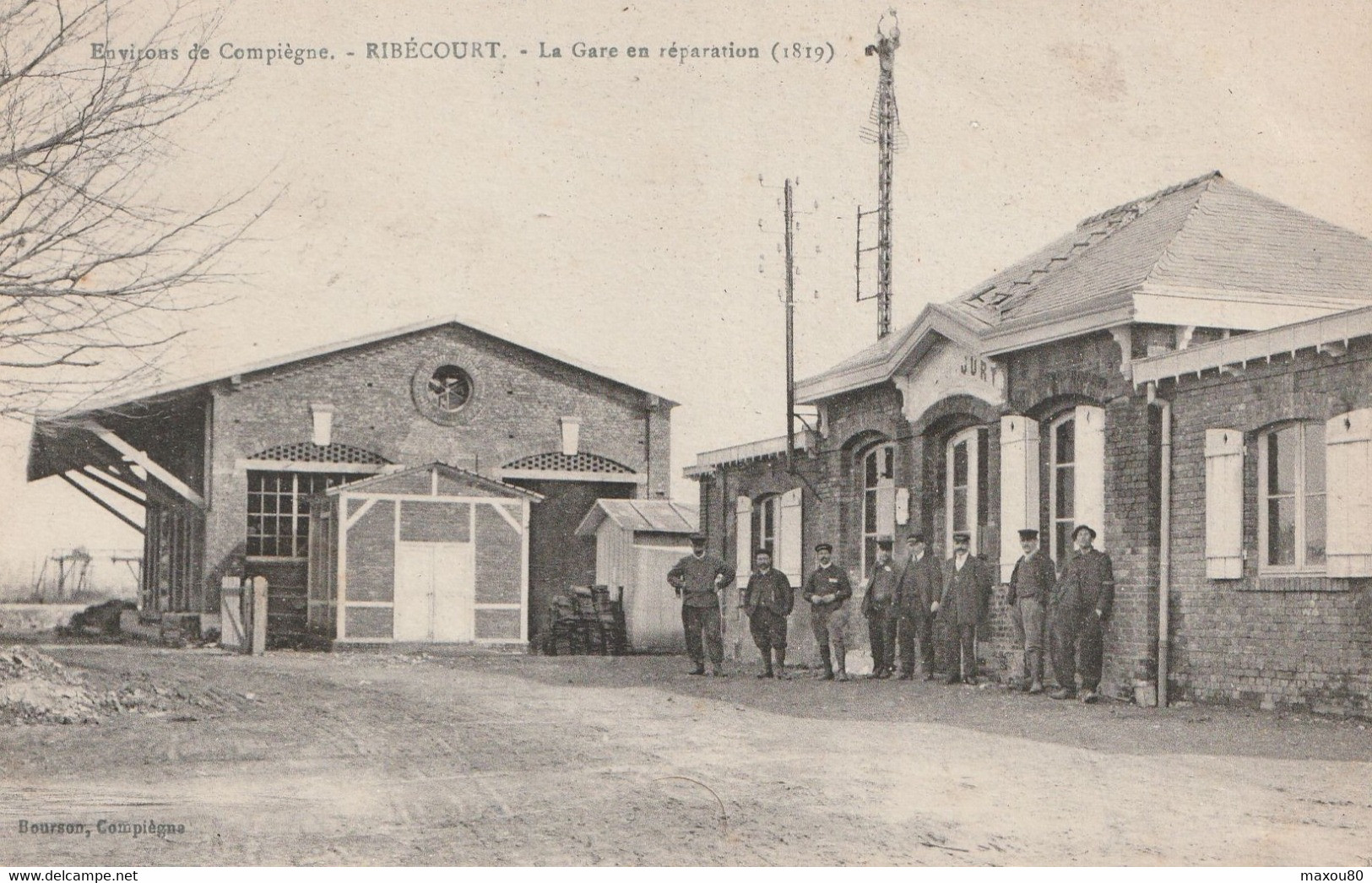 RIBECOURT  -  La Gare En Réparation - Ribecourt Dreslincourt