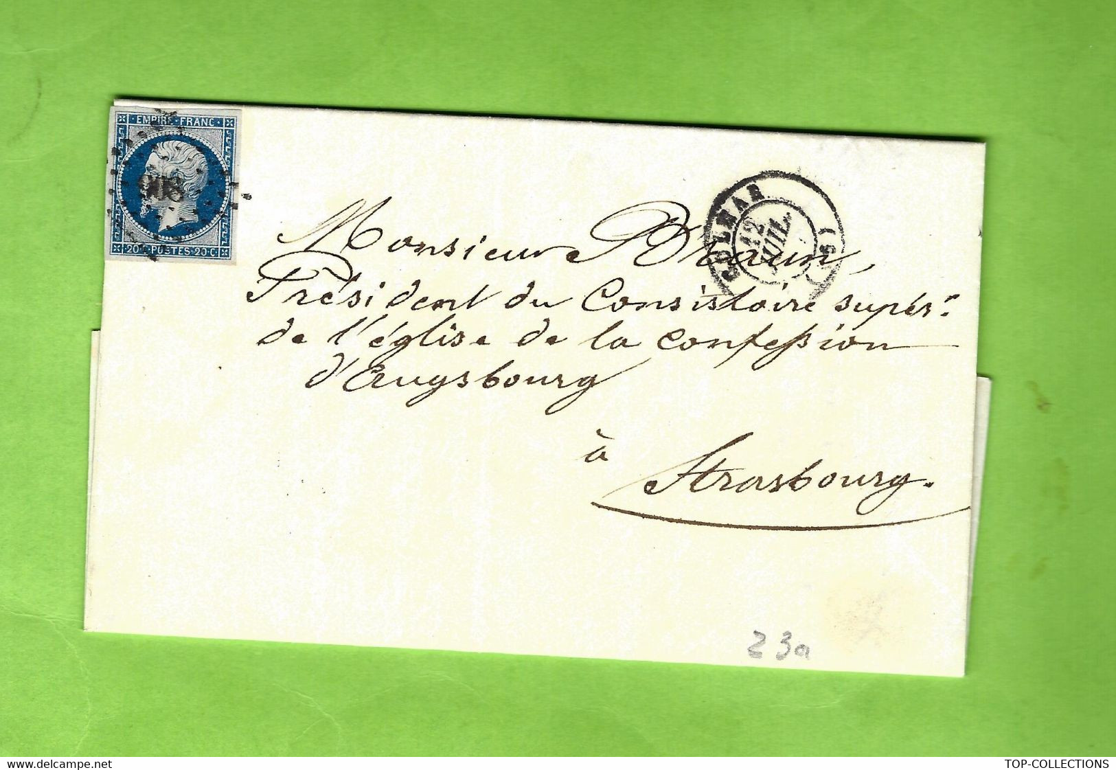 1857 RELIGION PROTESTANTISME ALSACE LORRAINE CONFESSION D’AUSBOURG CONSISTOIRE ET EGLISE DE COLMAR  « Schaller »V.HISTVo - Historische Dokumente